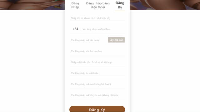 Các bước đăng ký tài khoản tại 7219 com