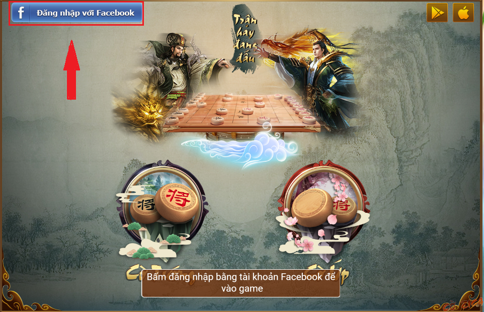 Đăng nhập cờ ziga bằng Facebook